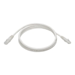 Tripp Lite 5ft Cat6 Gigabit Molded Patch Cable RJ45 M/M 550MHz 24 AWG White - 5 ft - 1 x RJ-45 Male Network - 1 x RJ-45 Male Network - Gold-plated Contacts - White