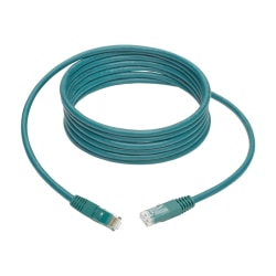 Tripp Lite 10ft Cat6 Gigabit Molded Patch Cable RJ45 M/M 550MHz 24AWG Green - 128 MB/s - Patch Cable - 10ft - 1 x RJ-45 Male Network - 1 x RJ-45 Male Network - Gold-plated Contacts - Green