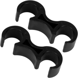 Flash Furniture Plastic Ganging Clips, 1" x 1", Black, Pack Of 2 Clips