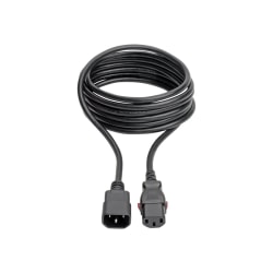 Eaton Tripp Lite Series Power Extension Cord, Locking C13 to C14 PDU Style - 10A, 250V, 18 AWG, 10 ft. (3.05 m) - Power extension cable - IEC 60320 C14 to power IEC 60320 C13 locking - AC 100-250 V - 10 A - 10 ft - black