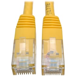 Tripp Lite 7ft Cat6 Gigabit Molded Patch Cable RJ45 M/M 550MHz 24AWG Yellow - 128 MB/s - 7 ft - Yellow