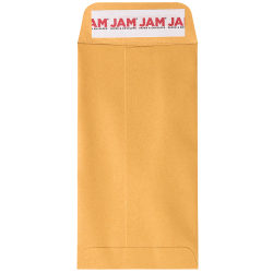 JAM Paper® #7 Kraft Manila Coin Envelopes, 3-1/2" x 6-1/2", Brown, Pack Of 50 Envelopes