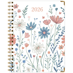 2025-2026 Global Excello Brands Hardcover Fashion Weekly/Monthly Planner, 8-1/2" x 11", Colorful Botanicals, November 2025 To December 2026