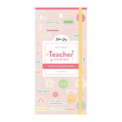 Blue Sky Mini Teacher Sticker Book, Assorted Stickers, 4-1/2" x 9"