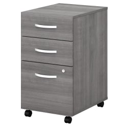 Bush Business Furniture Studio C 20-1/6"D Vertical 3-Drawer Mobile File Cabinet, Platinum Gray, Delivery