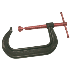 Drop Forged C-Clamp, 6-5/16 in Throat Depth, 12 in L
