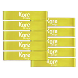 Kore Design™ Fidget Kick Bands, Latex, 2" x 16", Yellow, Pack Of 10 Bands