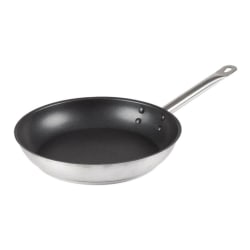 Hoffman Browne Steel Non-Stick Frying Pans, 9-1/2", Silver/Black, Set Of 12 Pans