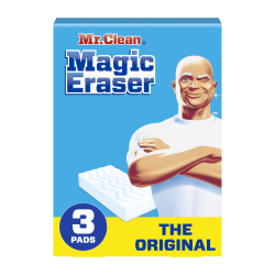 Mr. Clean Magic Eraser Sponges, Original, 3 Sponges Per Pack, Case Of 12 Packs