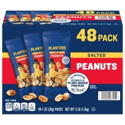 PLANTERS Salted Peanuts, 1 oz, 48 Count