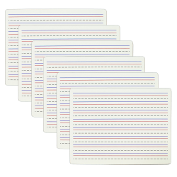 C-Line 2-Sided Dry Erase Lapboards, Lined, 9" x 12", White, Pack Of 6 Boards
