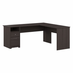 Bush Business Furniture Cabot 72"W L-Shaped Corner Desk With Drawers, Heather Gray, Standard Delivery