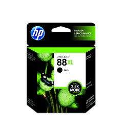 HP 88XL Black High-Yield Ink Cartridge, C9396AN