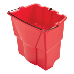 Rubbermaid® WaveBrake 2.0 Plastic Dirty Water Bucket, 18 Qt, Red