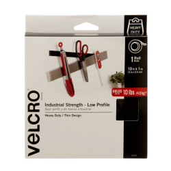 VELCRO® Brand ULTRA-MATE® Self Stick Tape, 1" x 120", Black