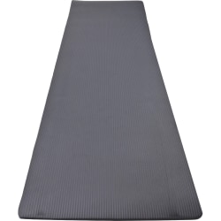 GoFit Exercise Mat - Exercise, Floor - 72" Length x 24" Width x 0.375" Thickness - Closed-cell Foam - Gray