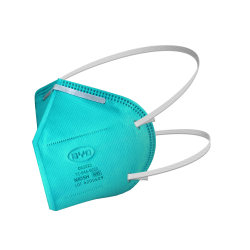 BYD Care Non-Medical Disposable N95 Respirator Face Masks, Adult Size, Teal, Box Of 20