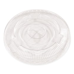 Boardwalk® Cold Cup Straw-Slot Lids, Fits 9 Oz Squat/12 Oz PET Cups, Pack Of 100 Lids