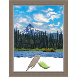 Amanti Art Eva Picture Frame, Narrow, 21" x 27", Opening Size 18" x 24", Brown