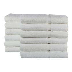 1888 Mills Crown Touch Bath Towels, 27" x 54", White, Case of 48