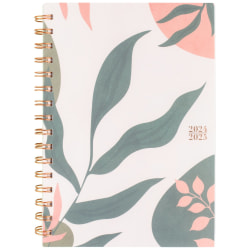 2024-2025 Cambridge® Haven Weekly/Monthly Academic Planner, 5-1/2" x 8-1/2", Floral, July 2024 To June 2025, 1714-200A