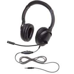 Ergoguys Califone 1017MT USB NeoTech Plus Headset With Calituff Braided Cord And Volume Control - Black