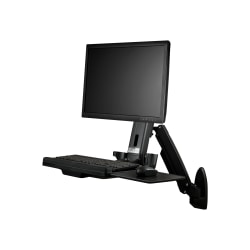 StarTech.com Wall Mounted Sit Stand Desk - For Single Monitor up to 34in - Height Adjustable Standing Desk Converter
