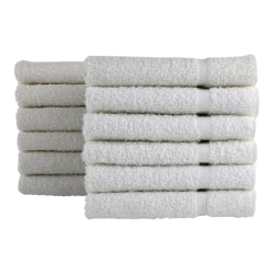 1888 Mills Durability Cotton Washcloths, 12" x 12", White, Pack Of 300 Washcloths