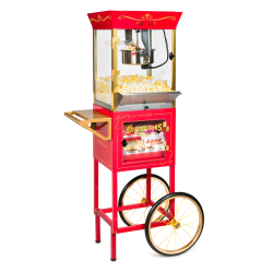 Nostalgia Electrics NKPCONCRT10RD Concession Popcorn Cart, Red