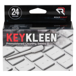 Advantus KeyKleen Cleaning Swabs, Box Of 24