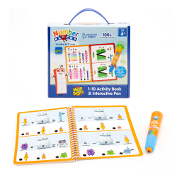 Educational Insights Hot Dots 1 to 10 Numberblocks Activity Book & Interactive Pen, Multicolor
