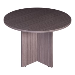 Boss Office Products 47"W Round Wood Conference Table, Driftwood