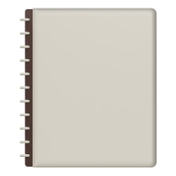 TUL® Discbound Notebook With Leather Cover, Letter Size, Narrow Ruled, 60 Sheets, Cannoli Cream
