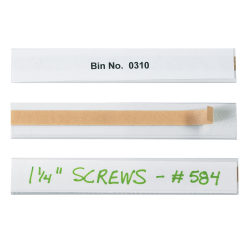 Open Edge Plastic Label Holder, 1" x 6", Clear, Pack Of 50