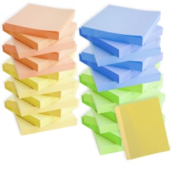 Trailmaker Sticky Notes, 10,000 Total Notes, Case Of 100 Pads, 2-15/16" x 2-13/16", Assorted Colors, 100 Sheets Per Pad