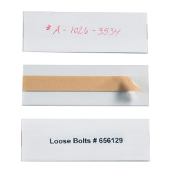 Open Edge Plastic Label Holder, 2" x 6", Clear, Pack Of 50