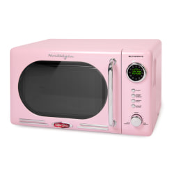 Nostalgia NRMO7PK6A Retro Microwave, 0.7 Cu. Ft., Pink