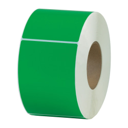 Partners Brand Color Thermal Labels, THL130DN, Rectangle, 4" x 6", Dark Green, 1,000 Labels Per Roll, Pack Of 4 Rolls