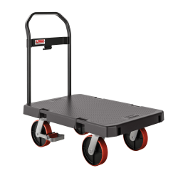 Suncast Commercial Heavy-Duty Resin Platform Truck, 40"H x 24"W x 36"L, Gray