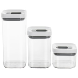 Martha Stewart Siobhan 3-Piece Acrylic Storage Container Set, 9-5/8"H x 8"W x 4"D