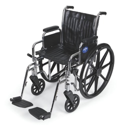 Medline Excel 2000 Wheelchair, 20" Seat, Black