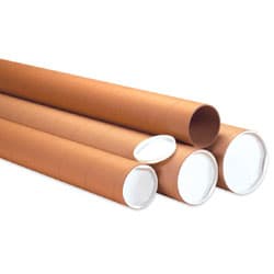 Partners Brand Heavy-Duty Kraft Mailing Tubes, 3" x 36", 80% Recycled, Kraft, Pack Of 24