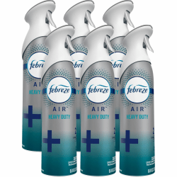 Febreze Air Freshener Spray - Spray - 8.8 fl oz (0.3 quart) - Crisp Clean - 6 / Carton - Odor Neutralizer, VOC-free, Heavy Duty