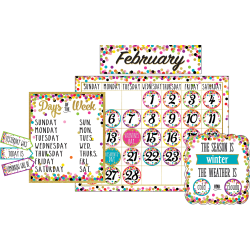 Teacher Created Resources Confetti Calendar Bulletin Board Display, Pack Of 84 Pieces