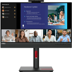 Lenovo ThinkVision T24v-30 24" Class Webcam Full HD LCD Monitor - 16:9 - Raven Black - 23.8" Viewable - 63D8MAR3US