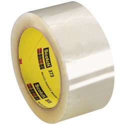 Scotch® 373 Carton-Sealing Tape, 3" Core, 2" x 110 Yd., Clear, Pack Of 6
