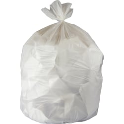 Heritage Low-Density Extra Heavy Duty Trash Can Liners, 0.75-mil, 30 Gallons, 36" x 30", White, Case Of 200 Liners