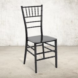 Flash Furniture HERCULES Series Resin Stackable Chiavari Chair, Black