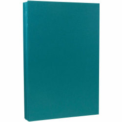 JAM Paper® Legal Matte Paper, Teal, Legal (8.5" x 14"), 50 Sheets Per Pack, 28 Lb