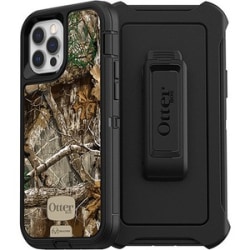 OtterBox Defender Rugged Carrying Case Holster For Apple® iPhone® 12 And iPhone® 12 Pro Smartphone, RealTree Edge Black